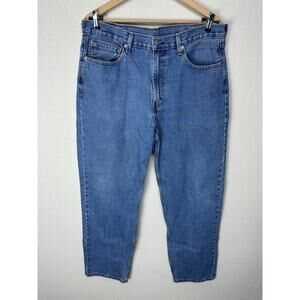 Vintage 90s Levis 550 Jeans Mens 38x32 Relaxed Fit Tapered Leg Blue Denim Y2K